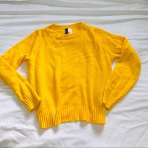NWOT H&M yellow sweater